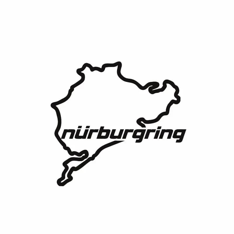 Autocollant de voiture 3D course sur route Nurburgring autocollants et décalcomanies drôles autocoll