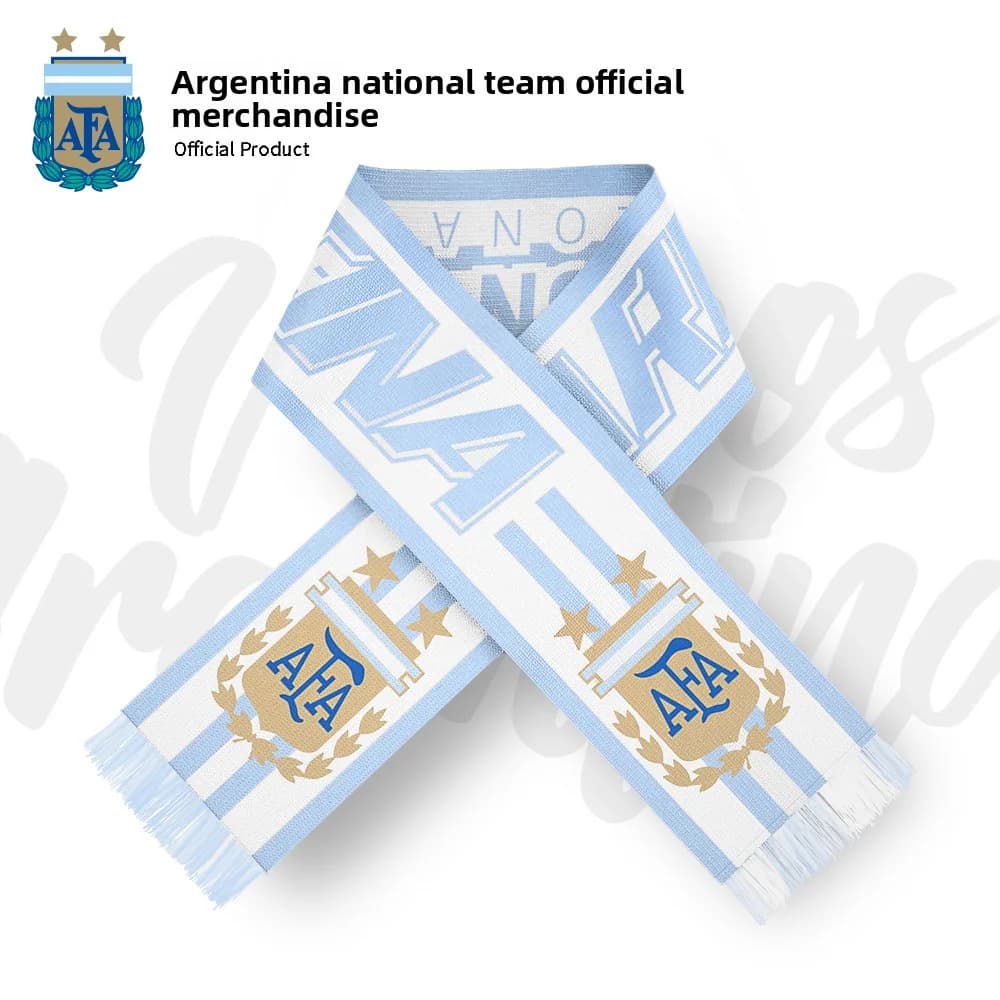 Écharpe de supporter officielle avec logo du champion de l'équipe nationale d'Argentine, article de