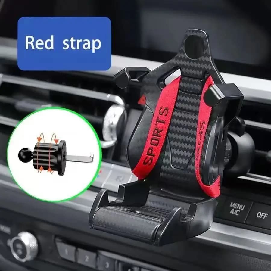 Support de téléphone en forme de siège de course automobile, conçu pour les grilles d'aération de vo
