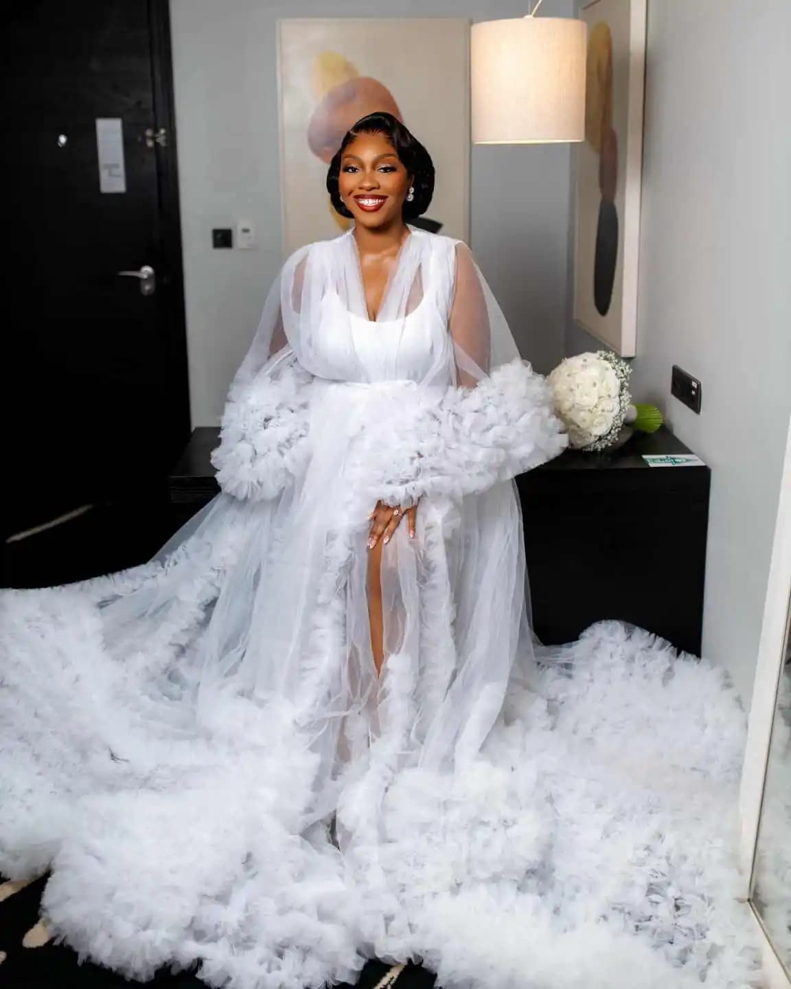 Robe de mariée blanche à volants en tulle bouffant, robes de maternité pour séance photo, robe de ma