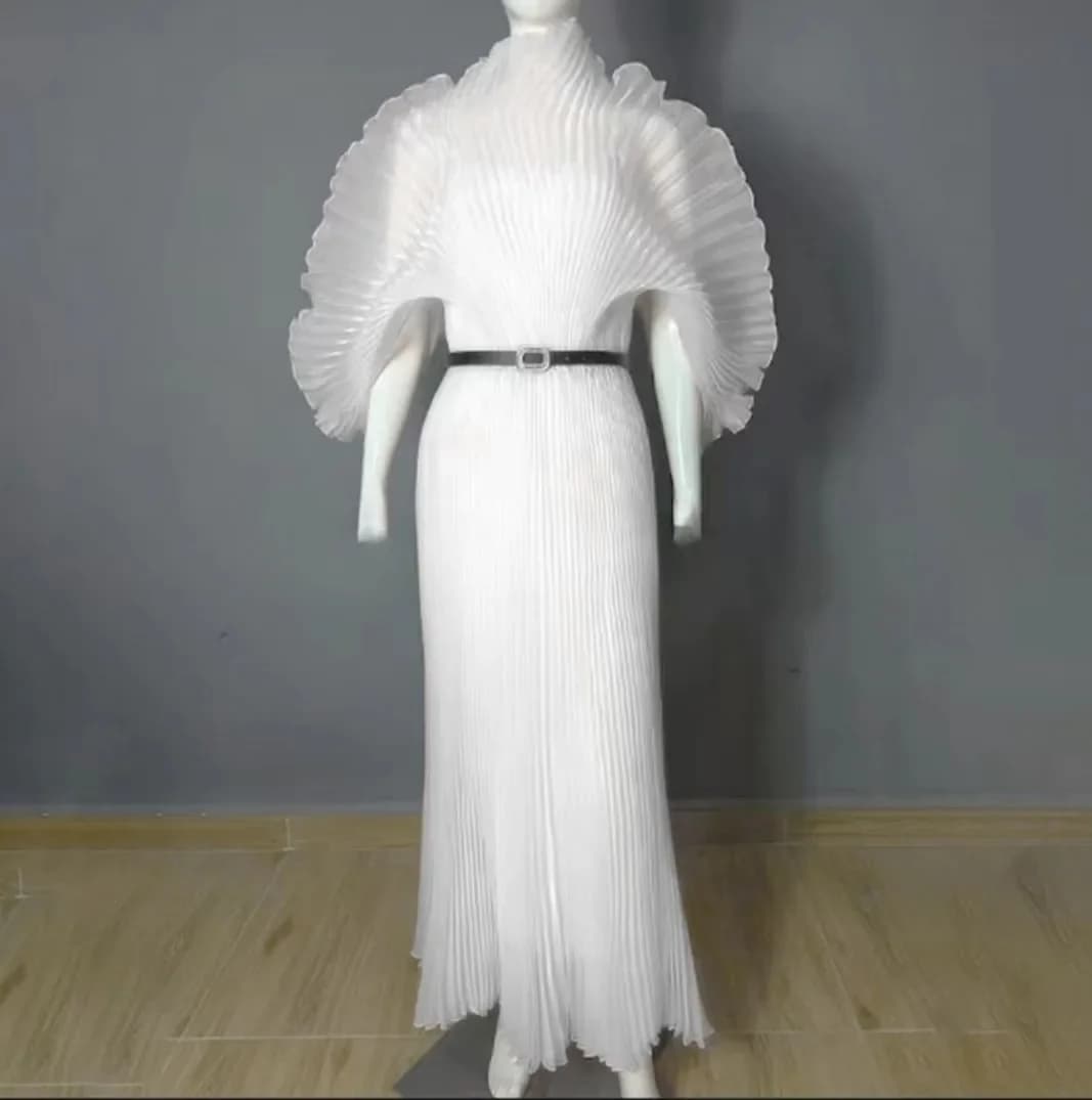 Robes Maxi plissées blanc cassé pour séance photo, robe de séance photo de maternité, robe de soirée