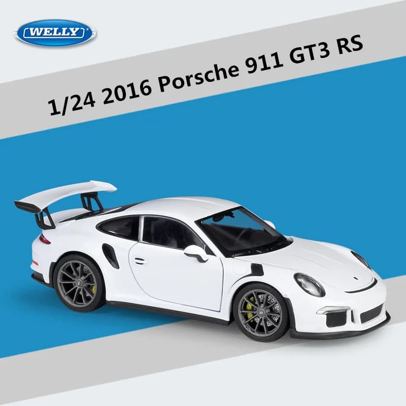 WELLY 1:24 Porsche 911 GT3 RS modèle de voiture de sport en alliage moulé sous pression en métal voi