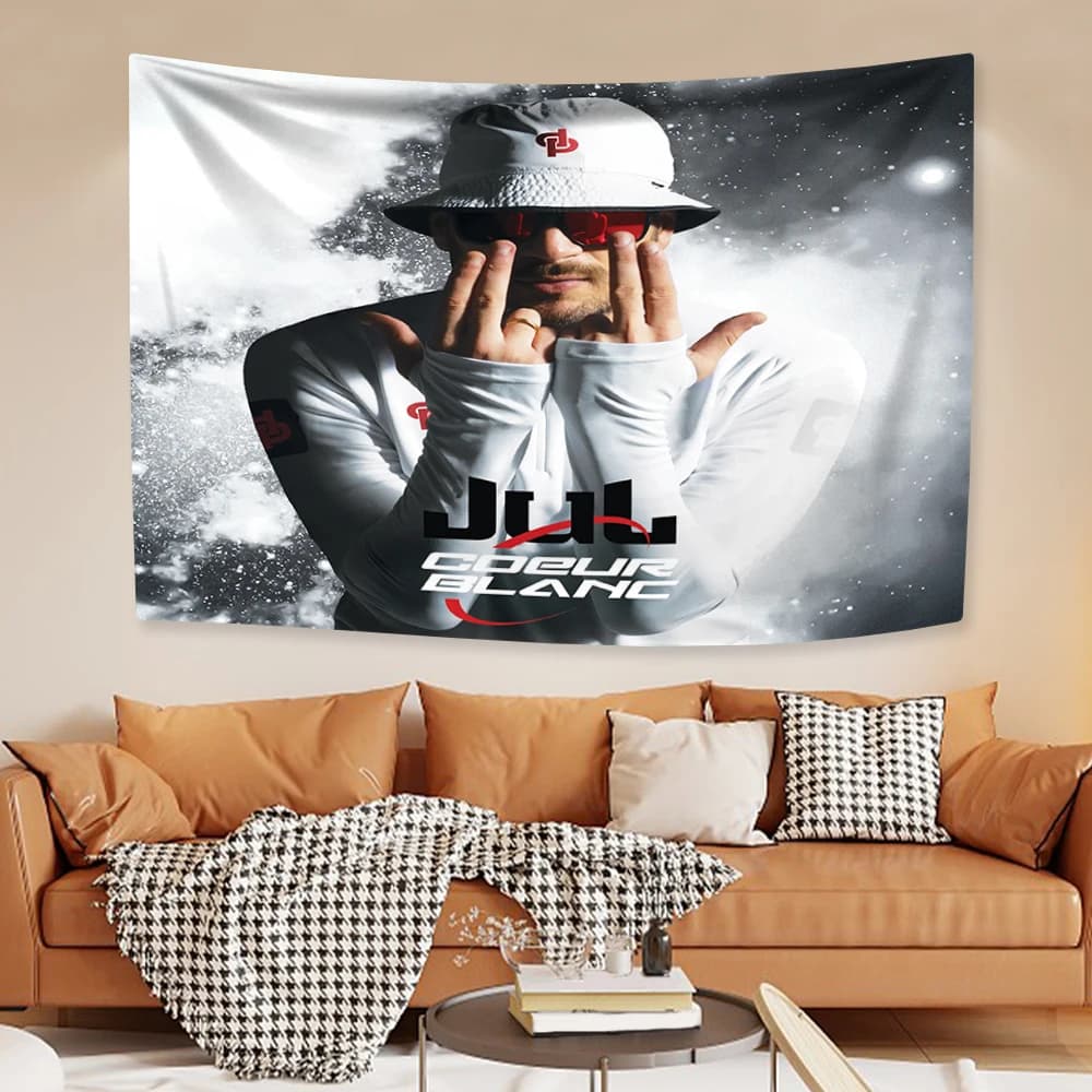 Jul C'est Pas Des Lol drapeau Album couverture tapisserie rappeur affiche Tarot Hippie chambre Bar c