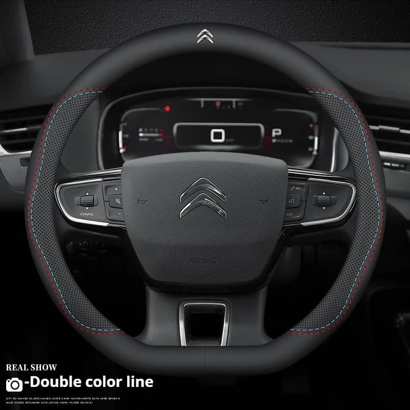 Housse de volant de voiture en cuir Citroen DS3 C2 C3 C4 C5 C6 ELYSEE VTS Xsara C-Crosser Berlingo J