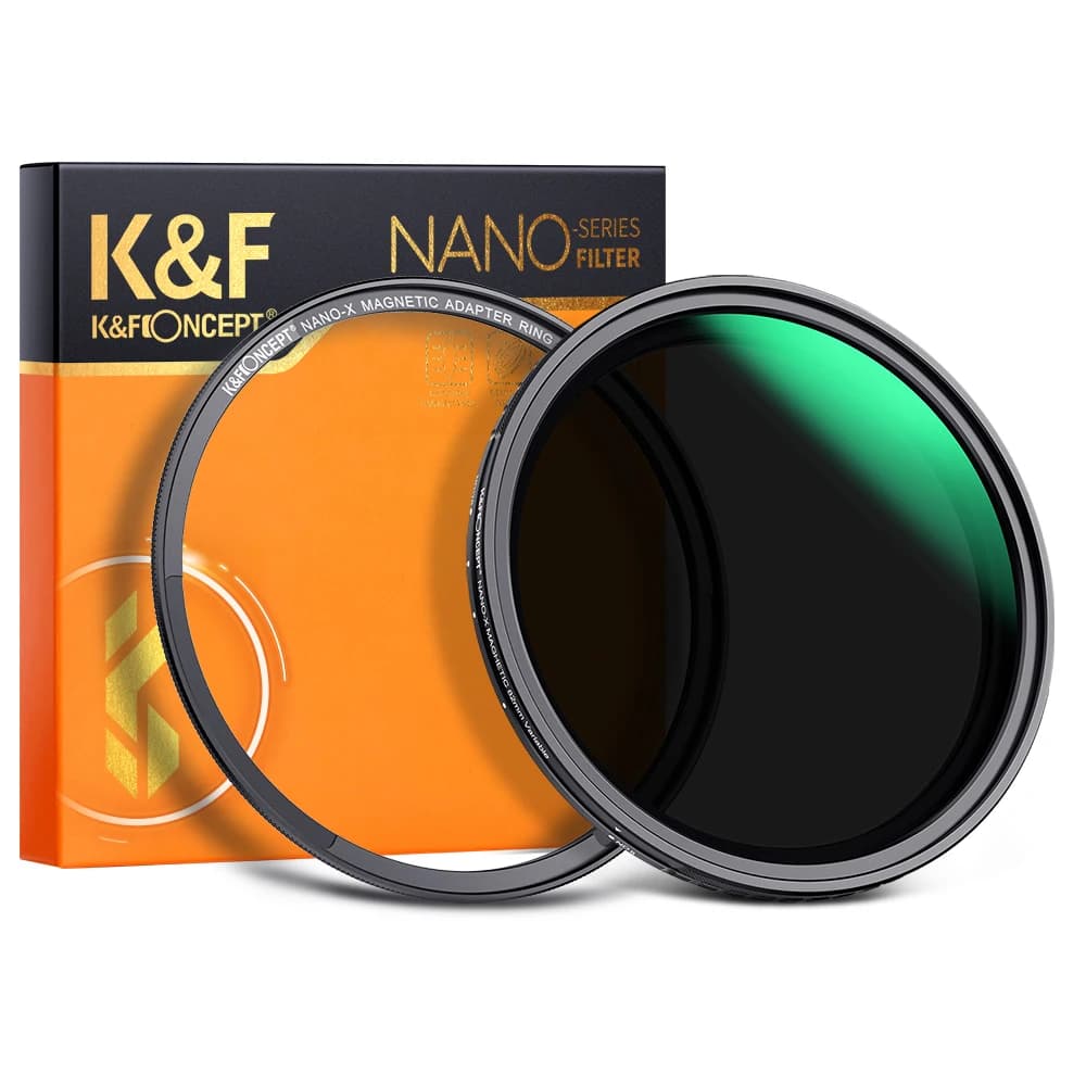 Filtre à densité neutre variable magnétique K&F CONCEPT 49mm-82mm ND8-ND128 avec 28 couches multicou