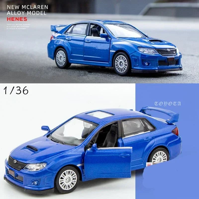 1:36 Subaru Impreza WRX STI alliage modèle de voiture de course moulé sous pression Simulation métal