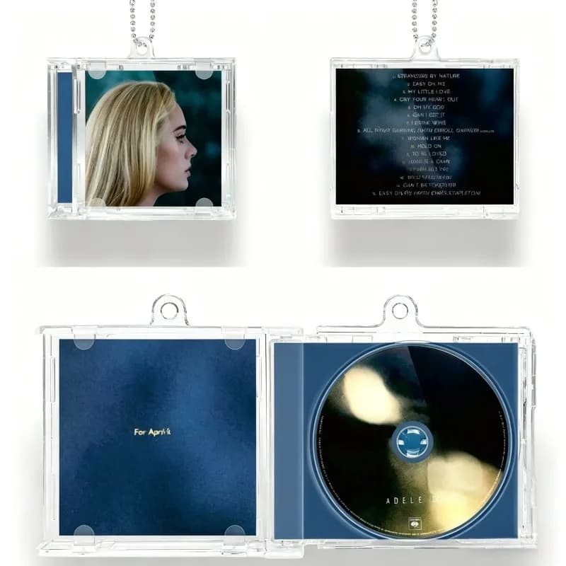 Nouveau Porte-clés Mini CD Musical NFC Adele 2026 – Breloque de Sac Créative et Personnalisée pour F