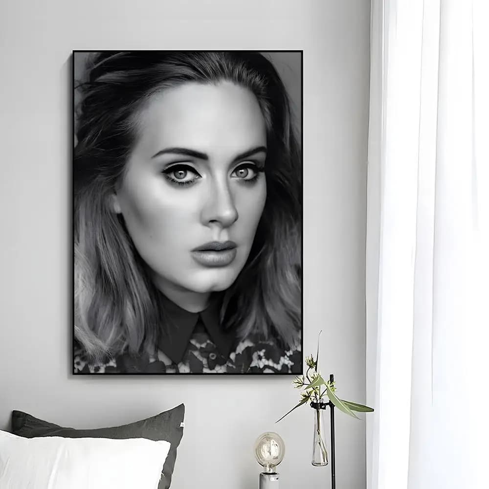 Affiche murale décorative du chanteur puissant Adele, impression artistique, décoration murale, déco