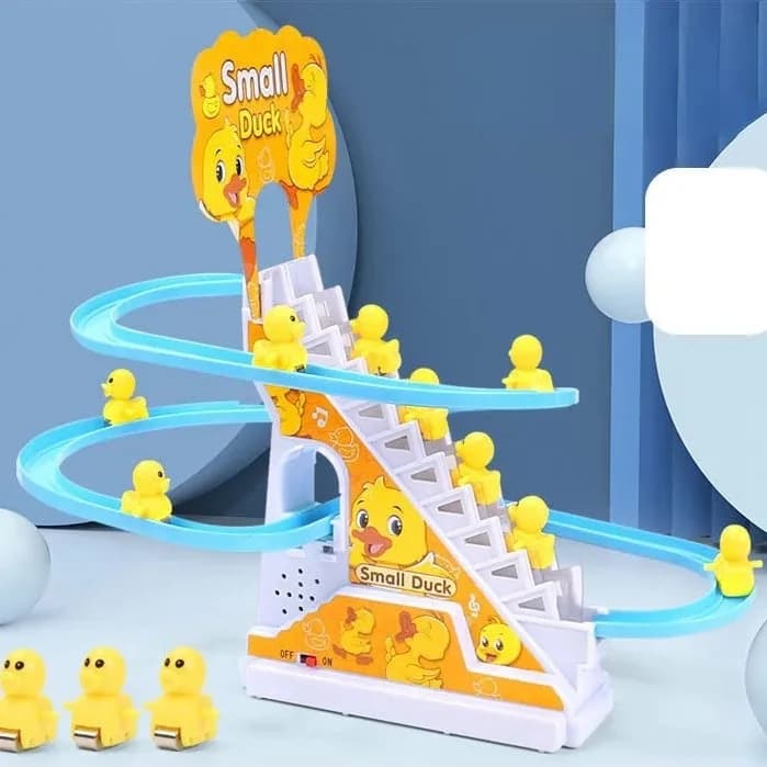 Jouet pour enfants canard bricolage piste de course sur Rail petit canard escalade escaliers jouet v