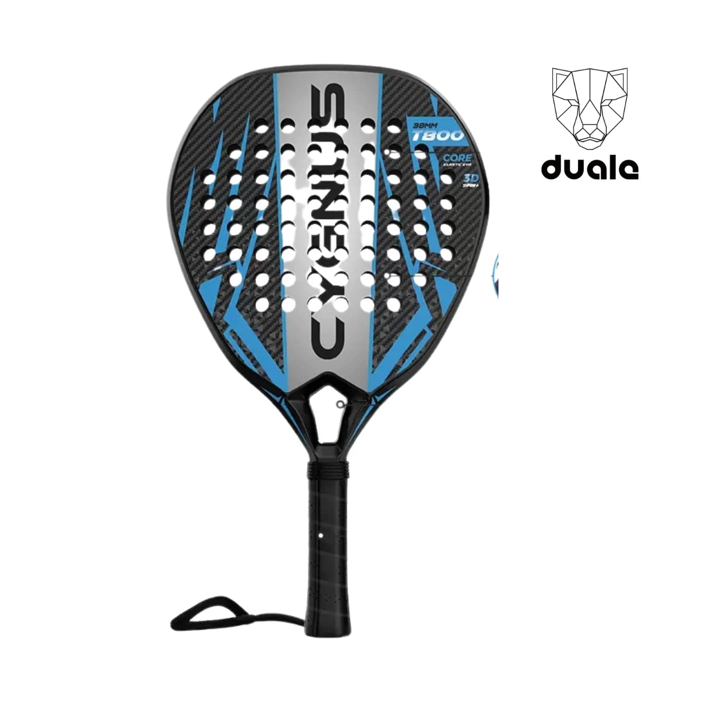 Raquette de padel DUALE FORCE II 3K T800, puissance et contrôle combinés, padel hybride pour les jou