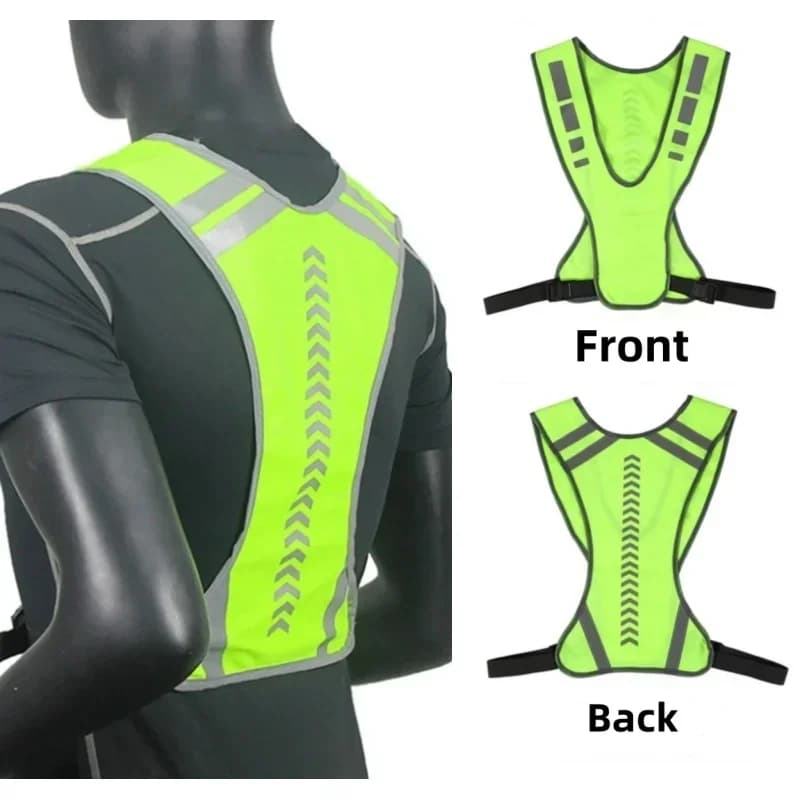 Gilet de cyclisme réfléchissant pour moto, haute visibilité, surbrillance de sécurité, manteau de ci