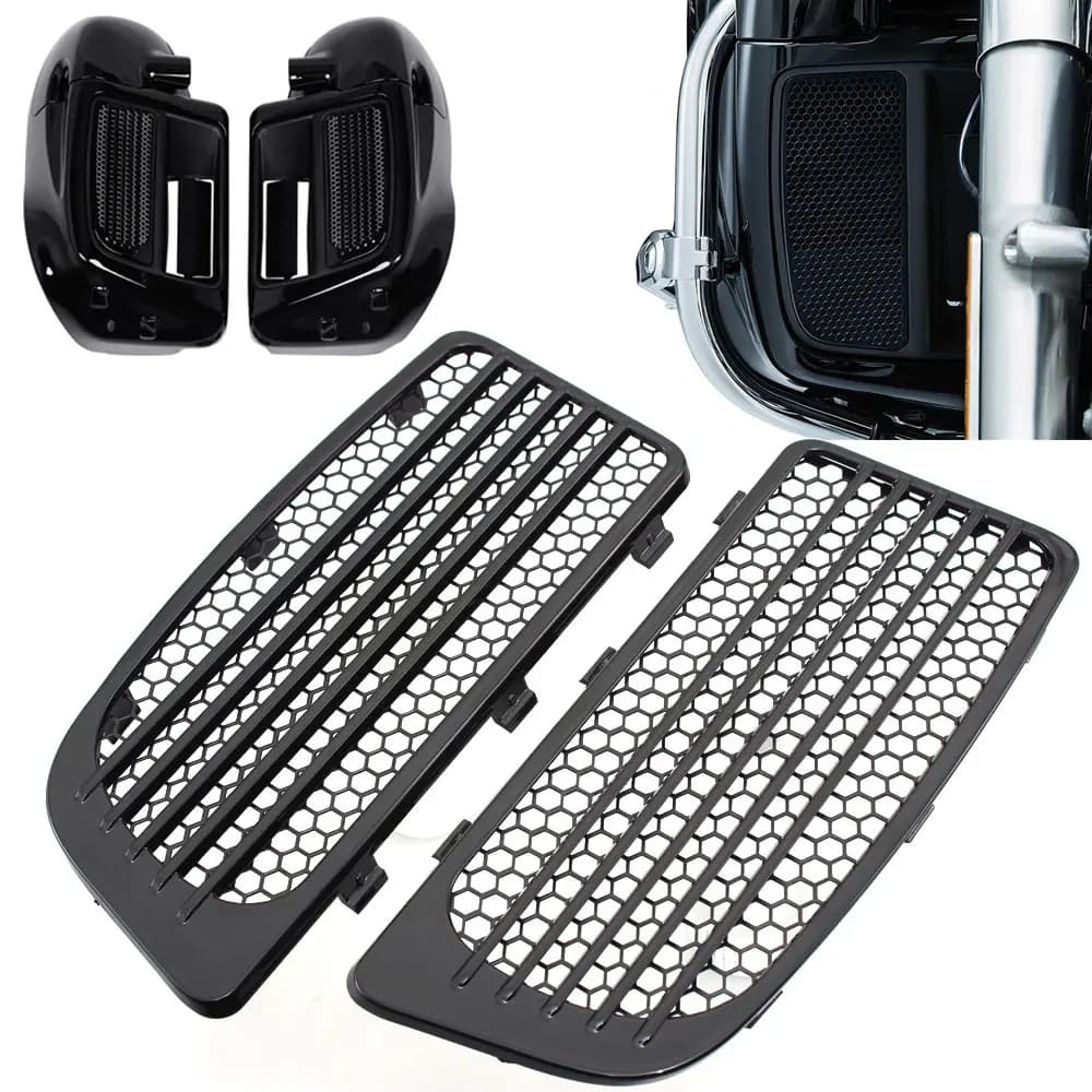 Grilles de radiateur de moto carénage inférieur double refroidi adapté pour Harley Touring Street Ro