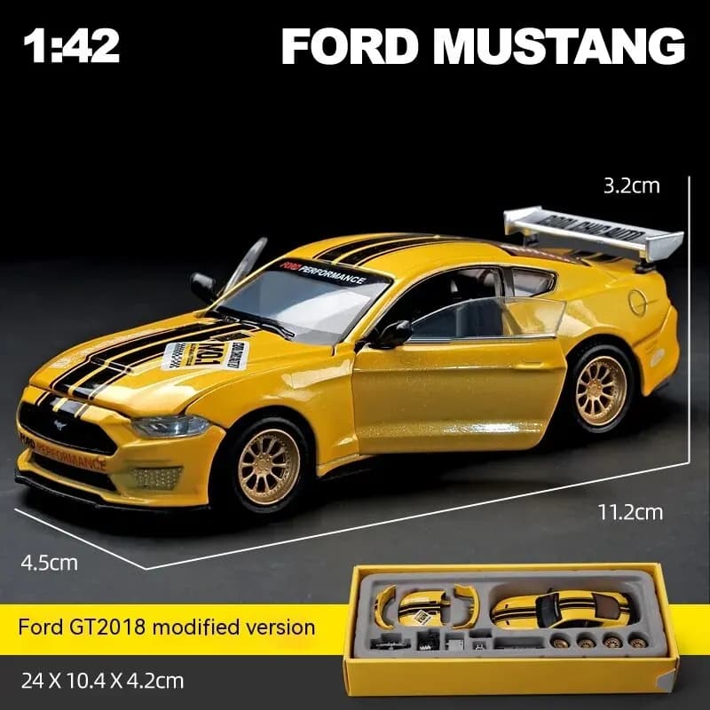 CCA Kit de modèle de voiture en alliage Ford Mustang personnalisable à l'échelle 1:43, voiture de co