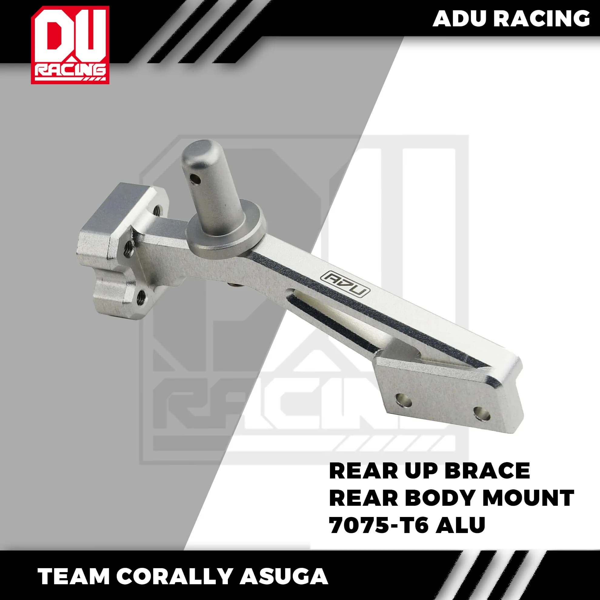 ADU RACING 7075-T6 AL CNC BRACE arrière pour équipe CORALLY 1/7 ASUGA BUGGY