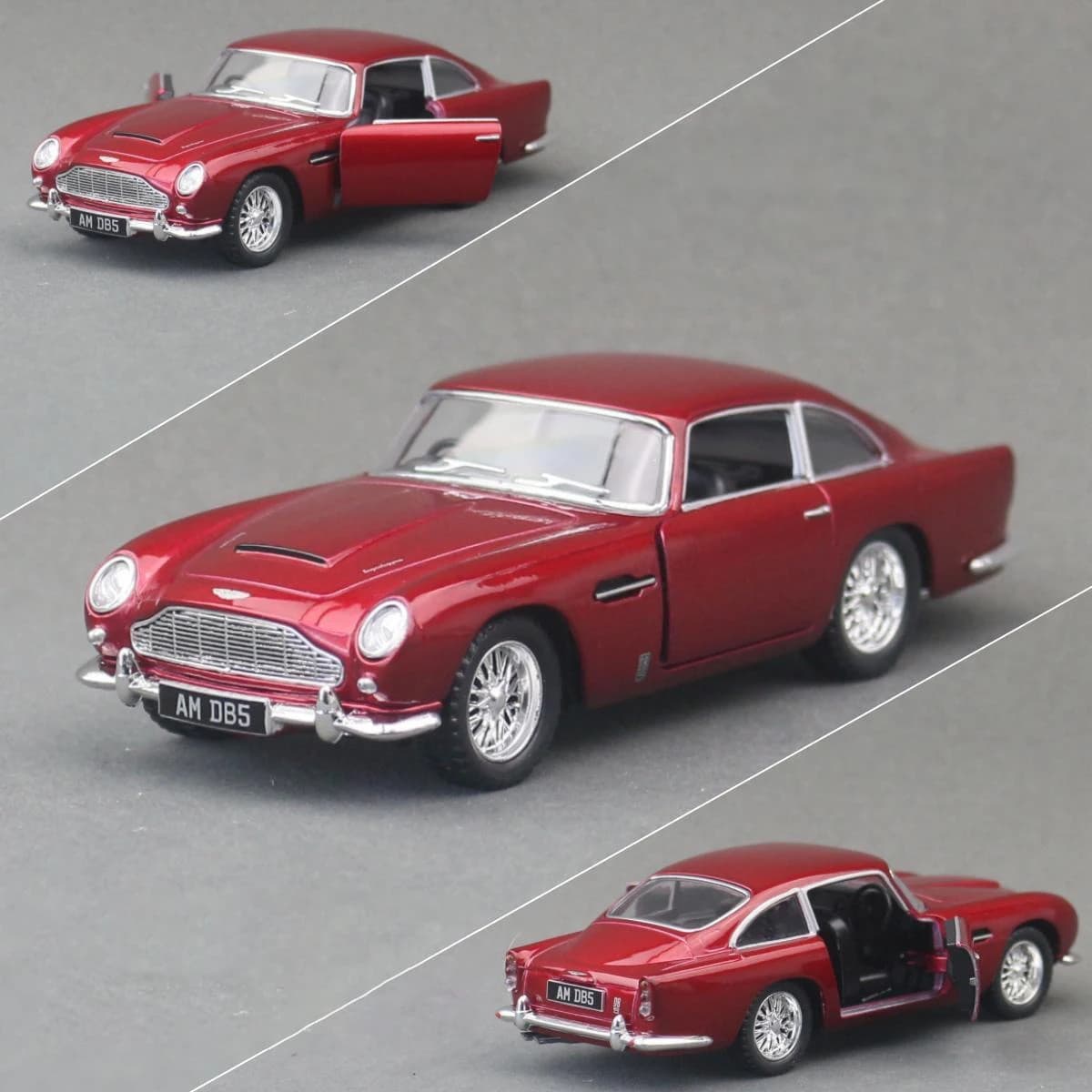 Modèle de voiture de sport classique en alliage DB5 1:38, véhicules de course rétro en métal moulé s