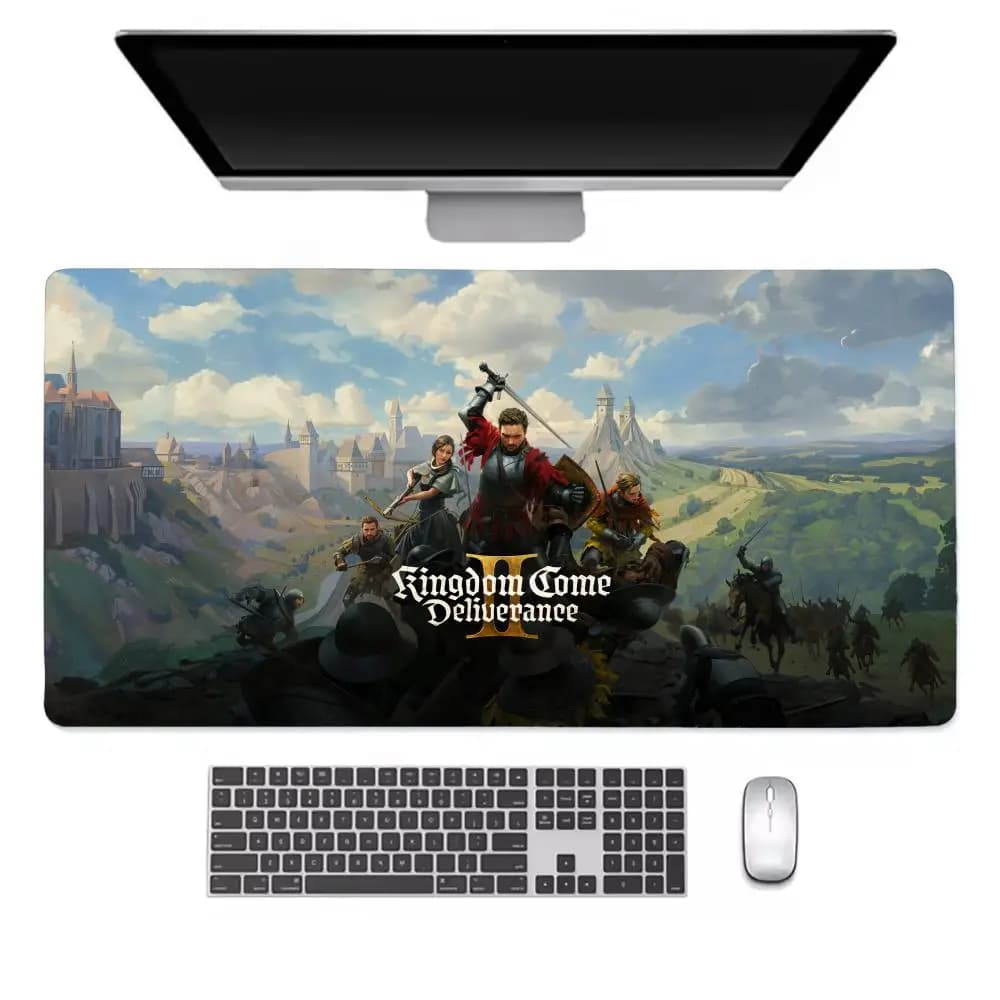 Kingdom Come Deliverance 2 Tapis de souris Tapetes de Mesa Teclado, Borracha Kawai, Tapete de Mesa A