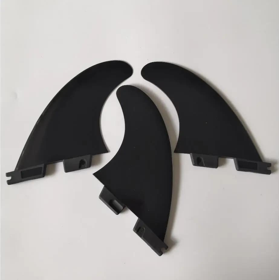3 pièces Surf FIN F II haute qualité en plastique fibre de verre noir/blanc planche de Surf taille M