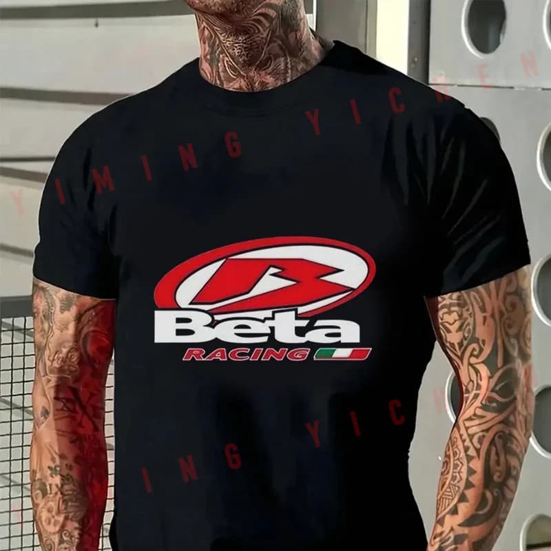 Beta Racing – T-Shirt de Moto pour hommes, en coton, col rond, manches courtes, à la mode, Hip Hop,