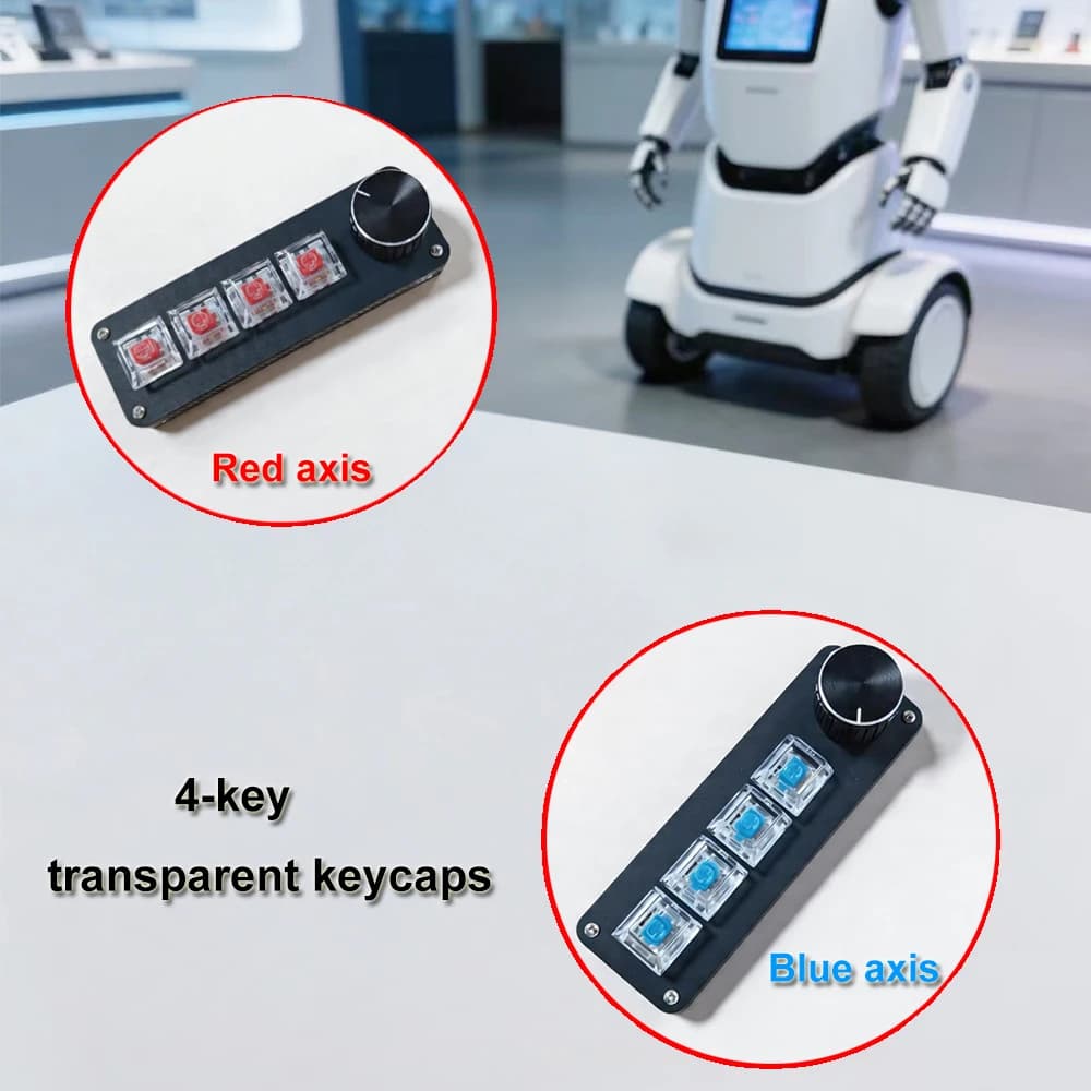 Clavier de modification multifonctionnel à 4 touches, adapté au design de bureau, aux jeux multimédi