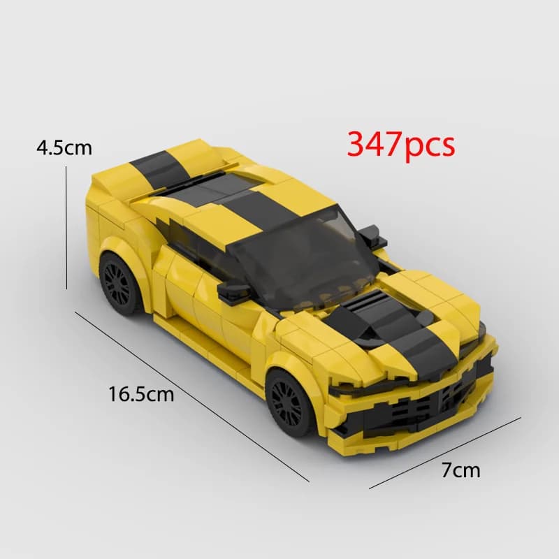 MOC-camaro 347 pièces voiture de sport de course véhicule Racer blocs de construction brique jouets