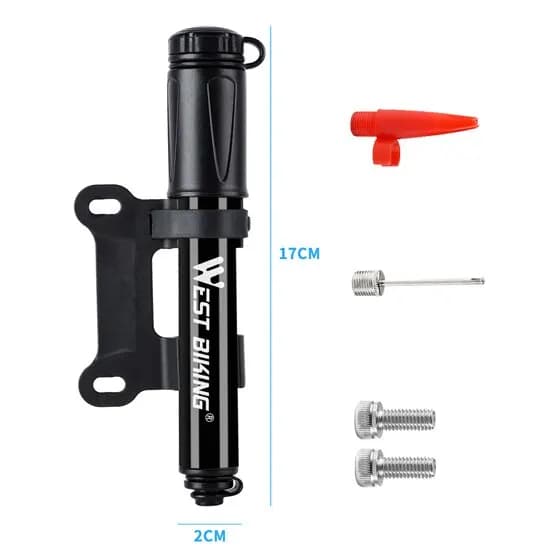 WEST BIKING-Mini pompe à air manuelle en alliage d'aluminium pour vélo, gonfleur d'opathie, assujetS