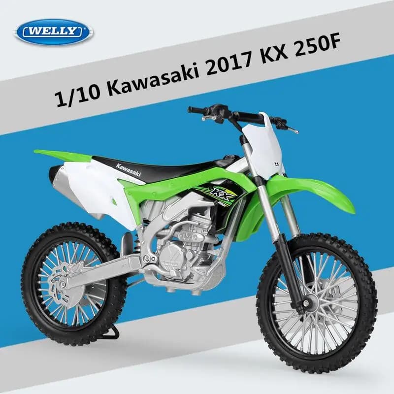 WELLY 1:10 Kawasaki KX250F alliage piste course moto modèle moulé sous pression sport de rue moto mo