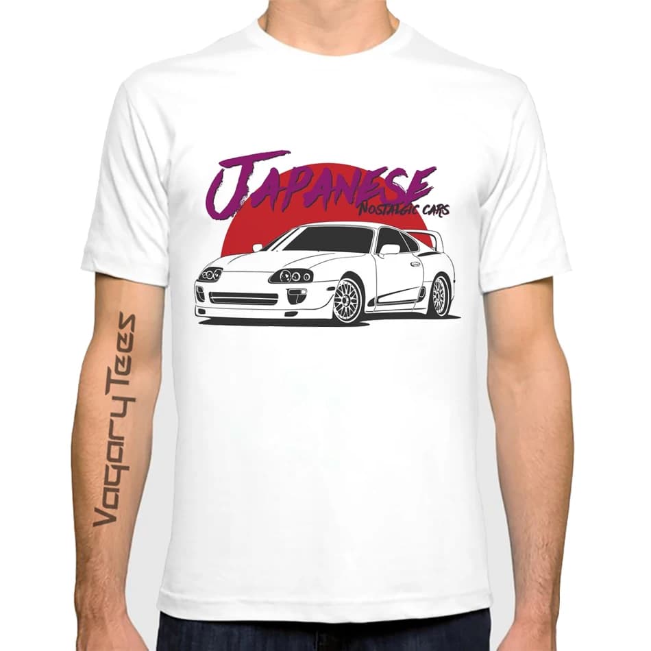 T-Shirt pour Homme Imprimé de Voiture Japonaise JDM Legend MR2, Haut Décontracté et Amoureux de la V