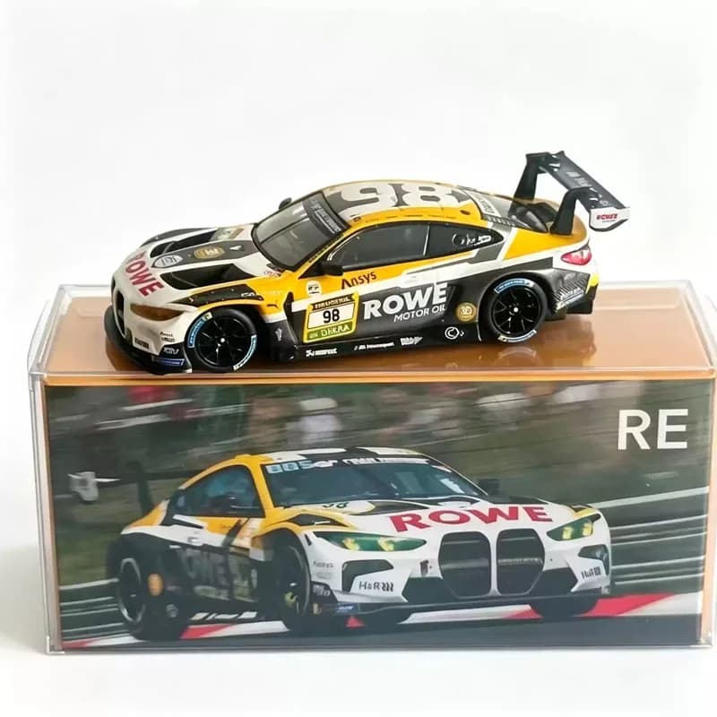 Nouvelle voiture miniature en alliage statique Re 1:64 BMW M4 GT3, modèle de collection de course su
