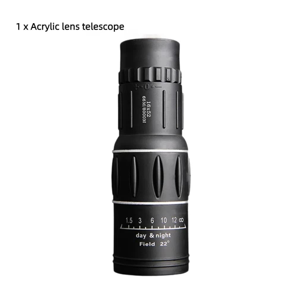 Nouveau télescope monoculaire 16x52, haute puissance, grossissement élevé, Zoom HD, longue portée, d