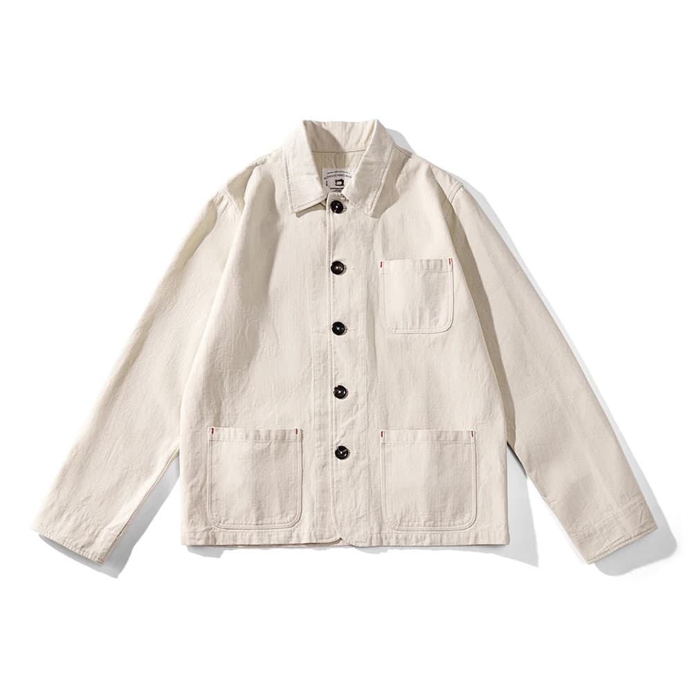 Français Vintage veste hommes printemps automne nouveau Beige revers multi-poches outillage vêtement
