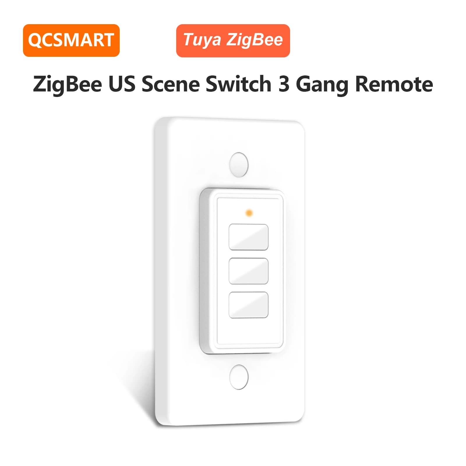 Tuya-Mini commutateur de scène domestique, Smart Life Zigequation, télécommande, 3 gangs, 9 modes de
