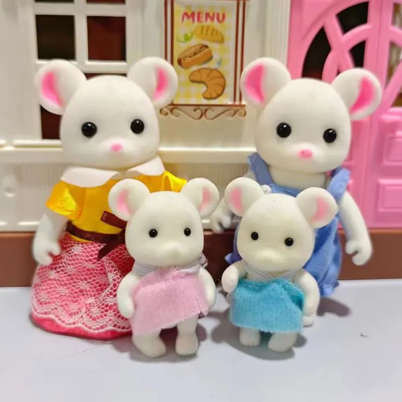 Maison de poupée 1:12, Simulation de forêt, famille, renne, Panda, figurines d'animaux, meubles mini