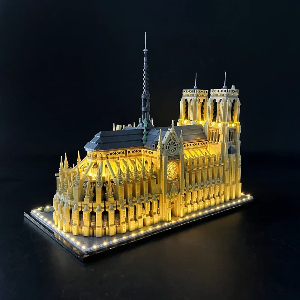 Lumière LED Compatible pour 21061 Notre-Dame de Paris blocs de construction lampe télécommande (bloc