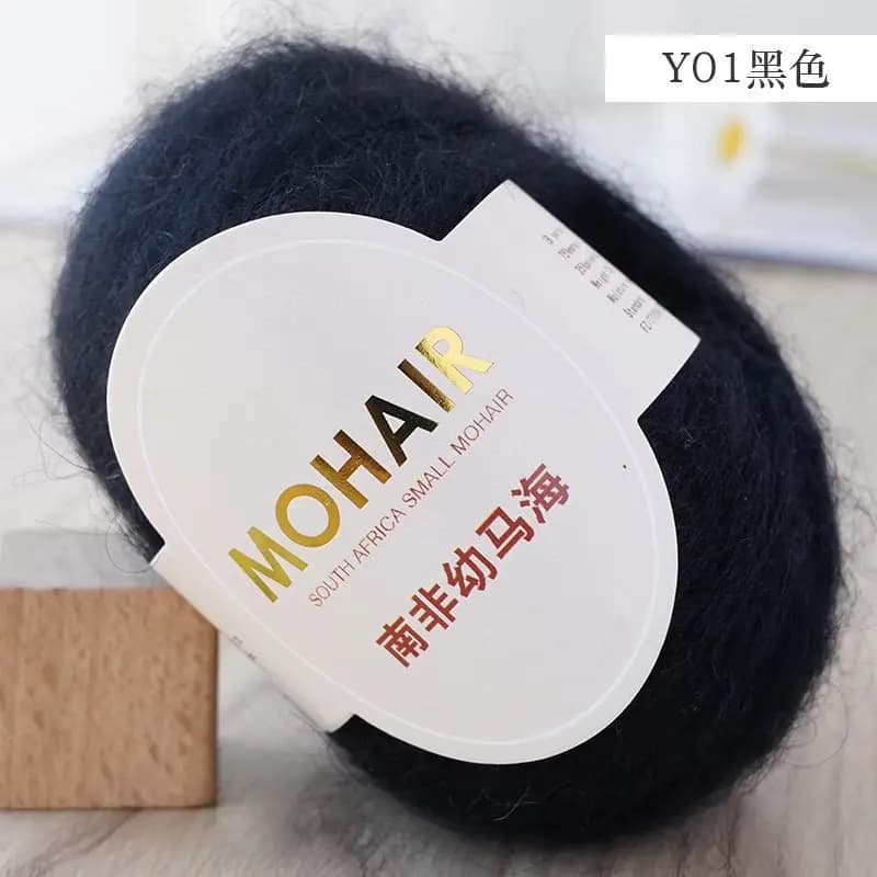 Fil Mohair 25g, laine à tricoter, doux et chaud, fils à tricoter au Crochet, laine pour bébé, bricol