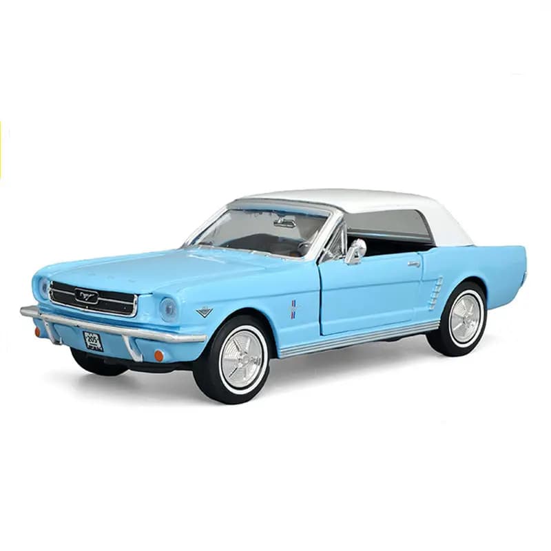 Modèle de voiture de course classique Ford Mustang 1964 1/2 en alliage, réplique de voiture de sport
