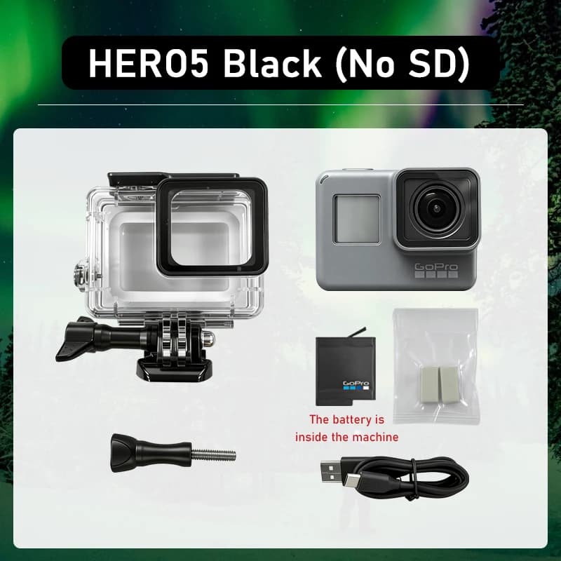 Caméra d'action GoPro HERO5 Black 4K Ultra HD anti-vibrations WiFi Go Pro pour moto, cyclisme, enreg