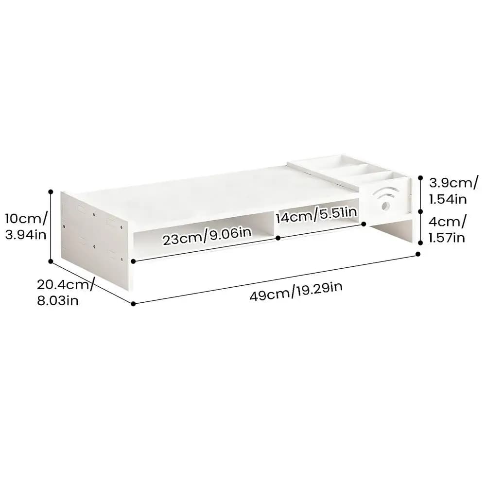 Support de moniteur pour bureau, étagère ergonomique à 2 niveaux, hauteur de 4.3 pouces, organisateu