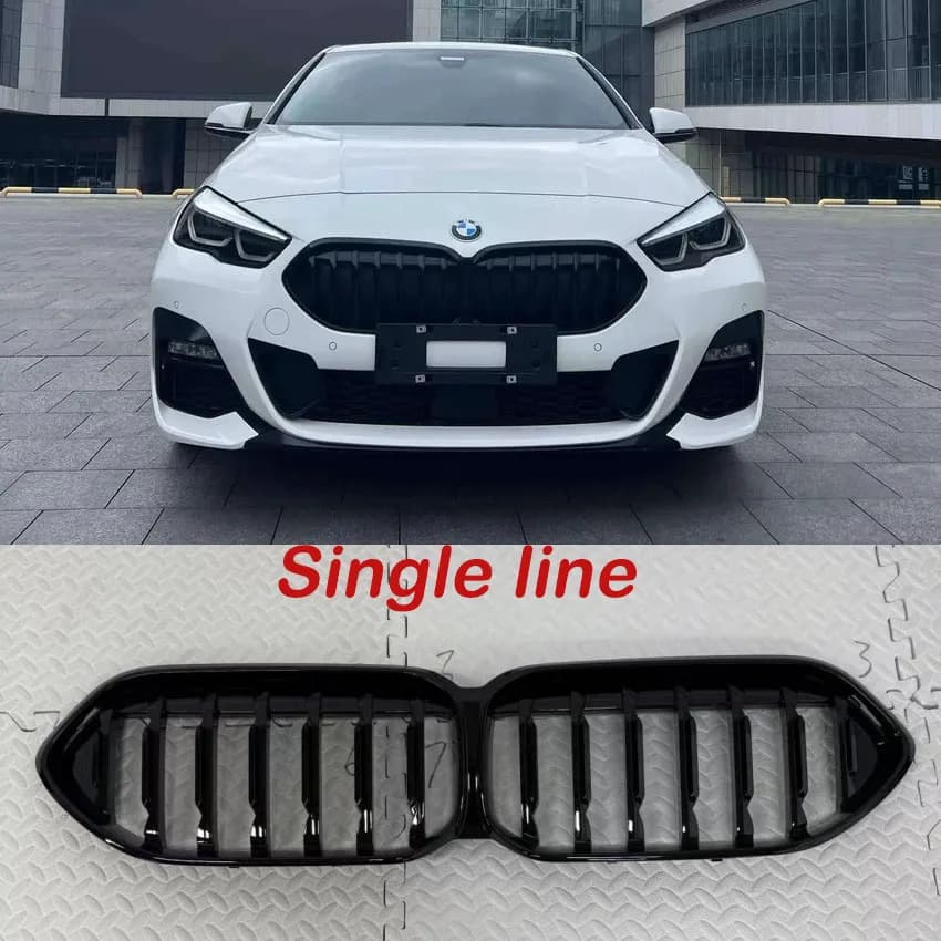 Pour BMW Série F44 216d 218i 220i 228i M235i M Sport 2020-2024 Grille de pare-chocs avant double lig