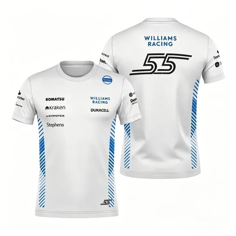 T-shirt de sport respirant à séchage rapide pour la famille et les enfants, motif Williams Racing im