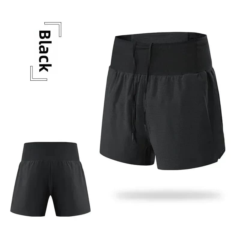 Short de Marathon 2 en 1 à doublure triangulaire pour hommes, respirant et à séchage rapide, pantalo
