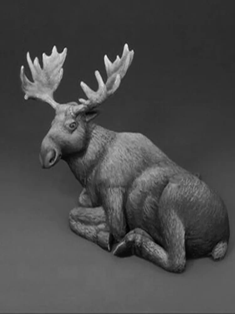 Ensemble d'animaux modernes non assemblés 1/35, rennes en résine, figurines miniatures, kits de modè
