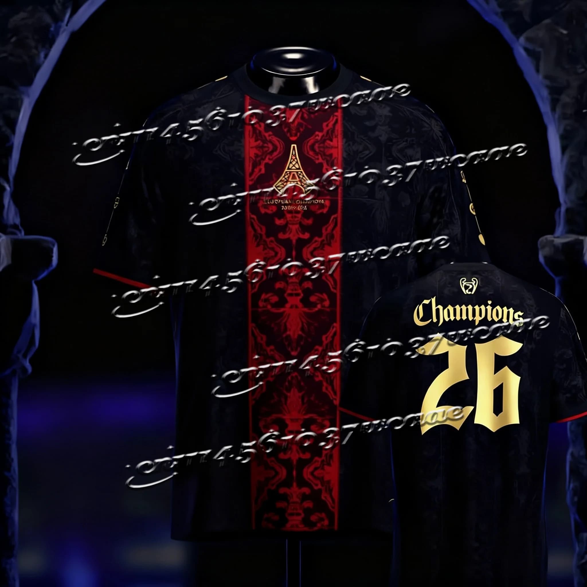 Nouveau Maillot de Football d'Entraînement pour Hommes Parisiens PSG 2026 – Tenue de Champion Europé