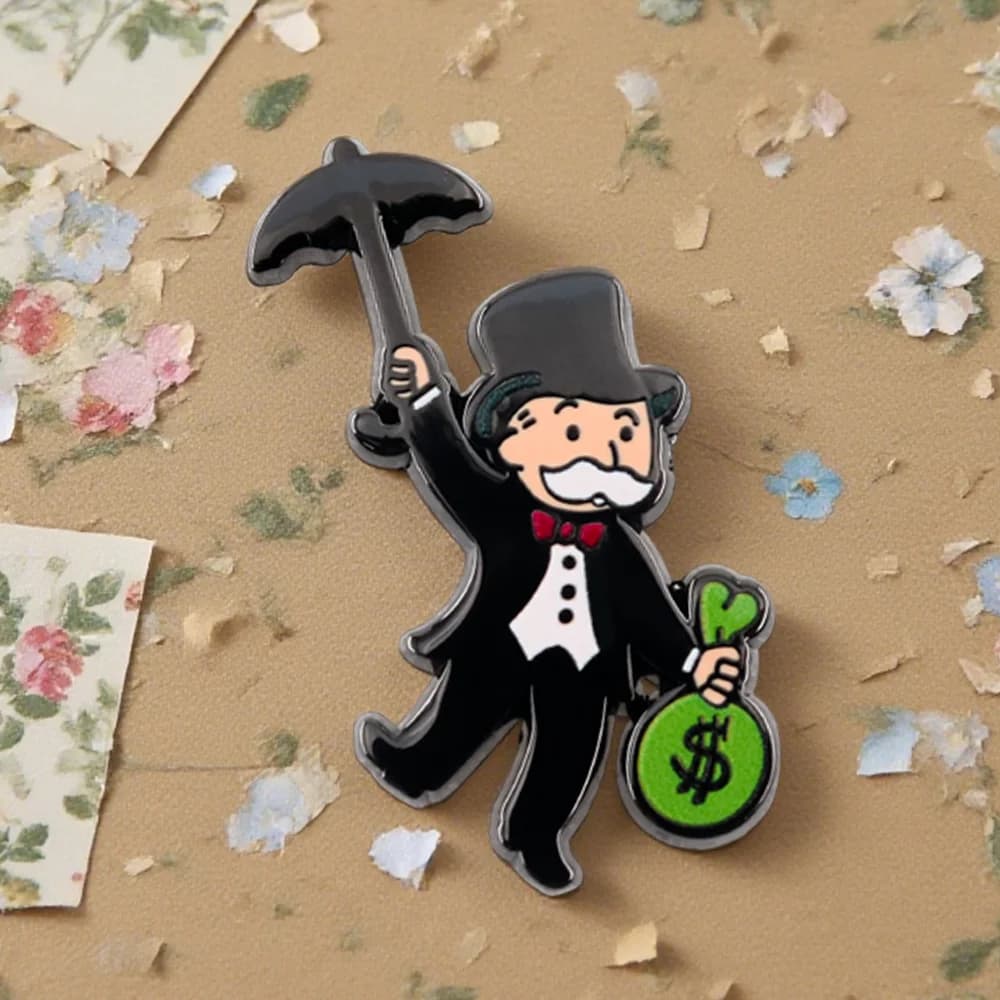 Monsieur Monopole tenant le sac d'argent émail broche stratégie jeu de société-monopole périphérique