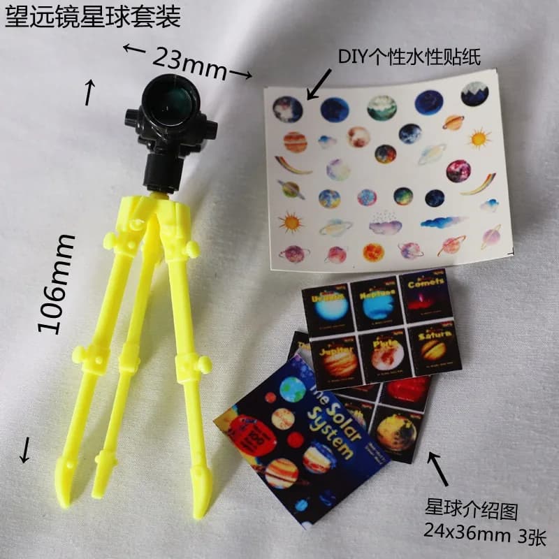 Télescope Miniature pour maison de poupée, bricolage, modèle de scène de planète, décoration de mais
