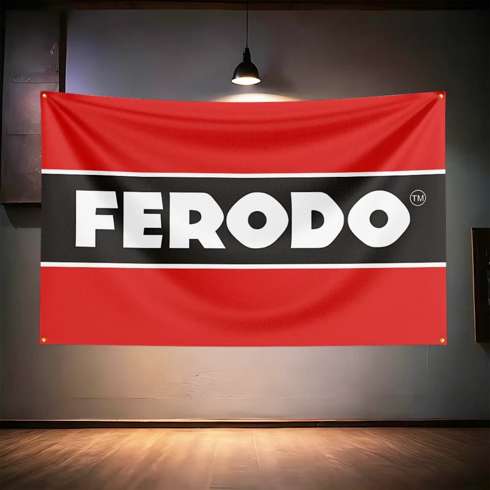 Drapeau Fer-odos Brake Parts 3x5ft 90x150cm pour garage, atelier de tuning, man cave, bar, club, ate