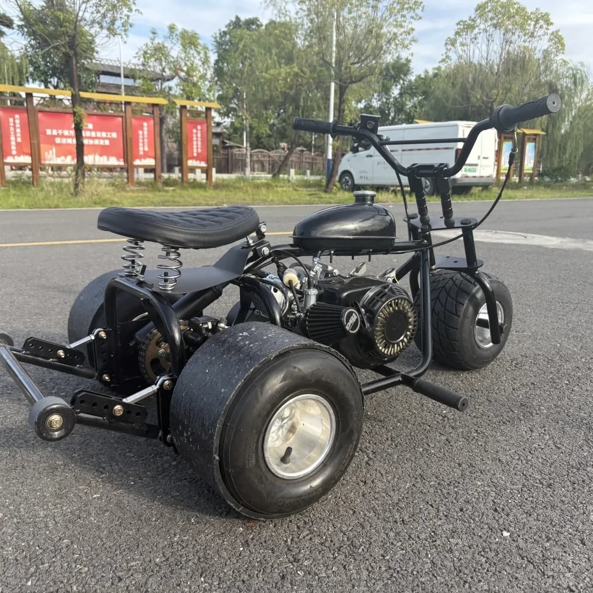 Mini kart tout-terrain 212cc à quatre temps, véhicule à essence à 3 roues, ATV, voiture de plage, ra