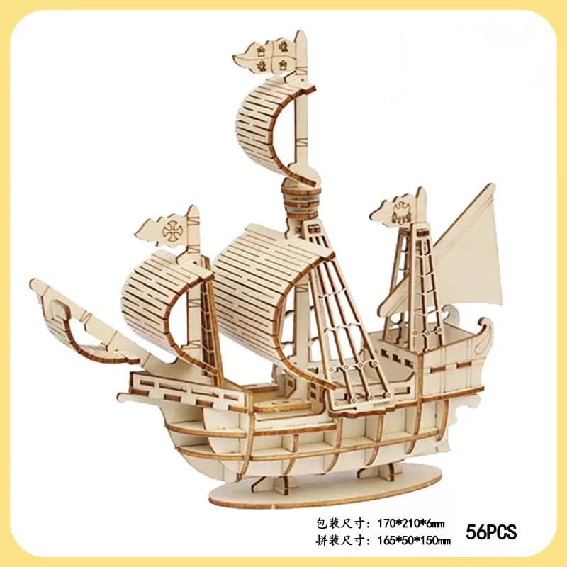 Puzzle 3D en bois pour voilier, 1 pièce, modèle d'assemblage, bricolage, artisanat en bois, cadeaux,