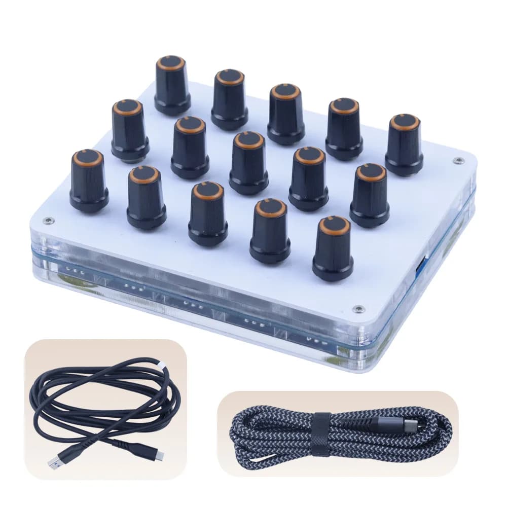 15/27 boutons MIDI, informations CC personnalisées, interface USB-C, contrôleur logiciel de logiciel