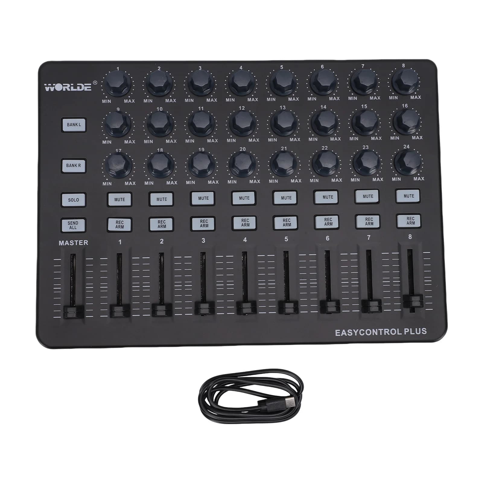Contrôleur de clavier MIDI portable, outil de création musicale, boutons de contrôle, curseurs et bo