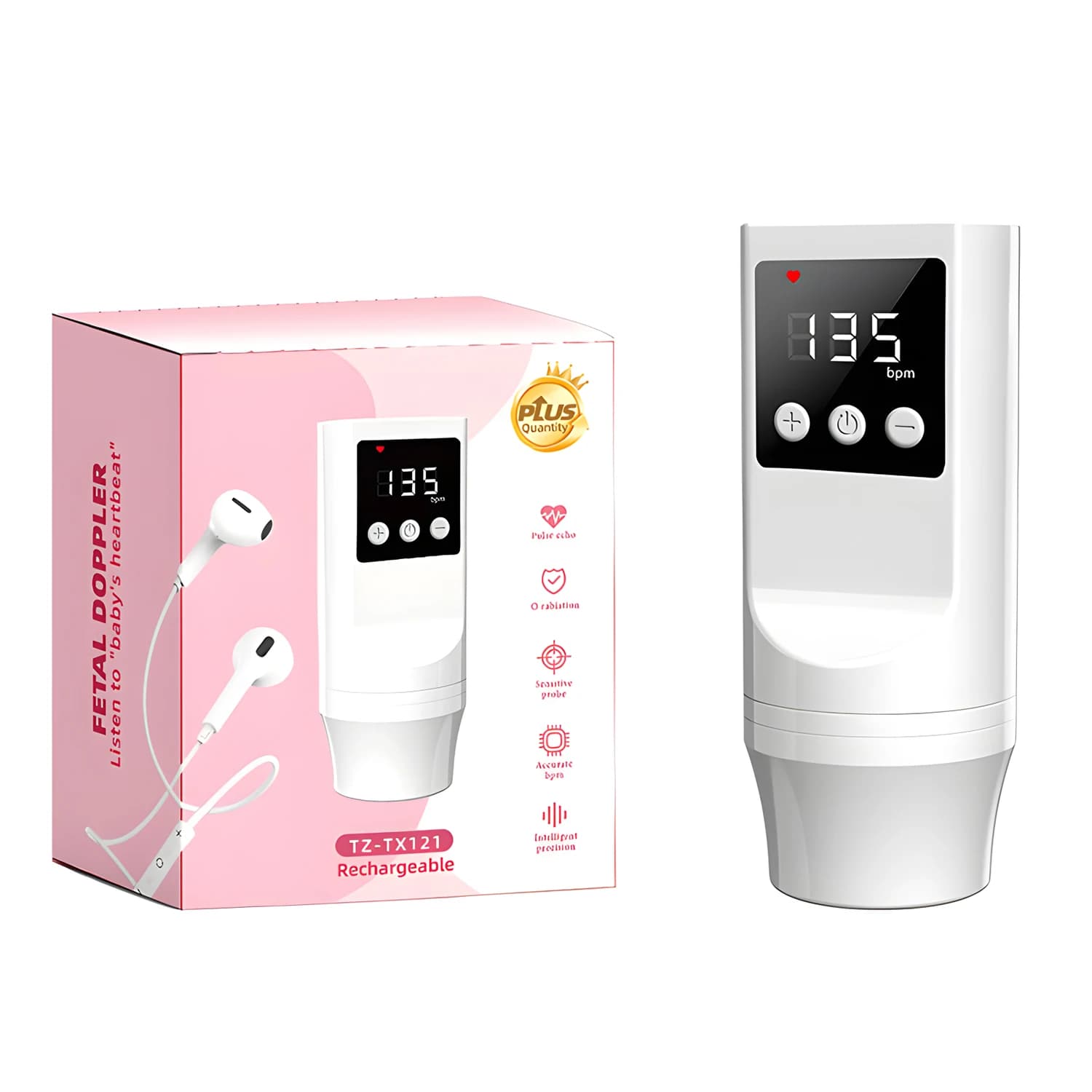 Moniteur électronique de grossesse fœtale Doppler à ultrasons Rechargeable pour femmes enceintes béb